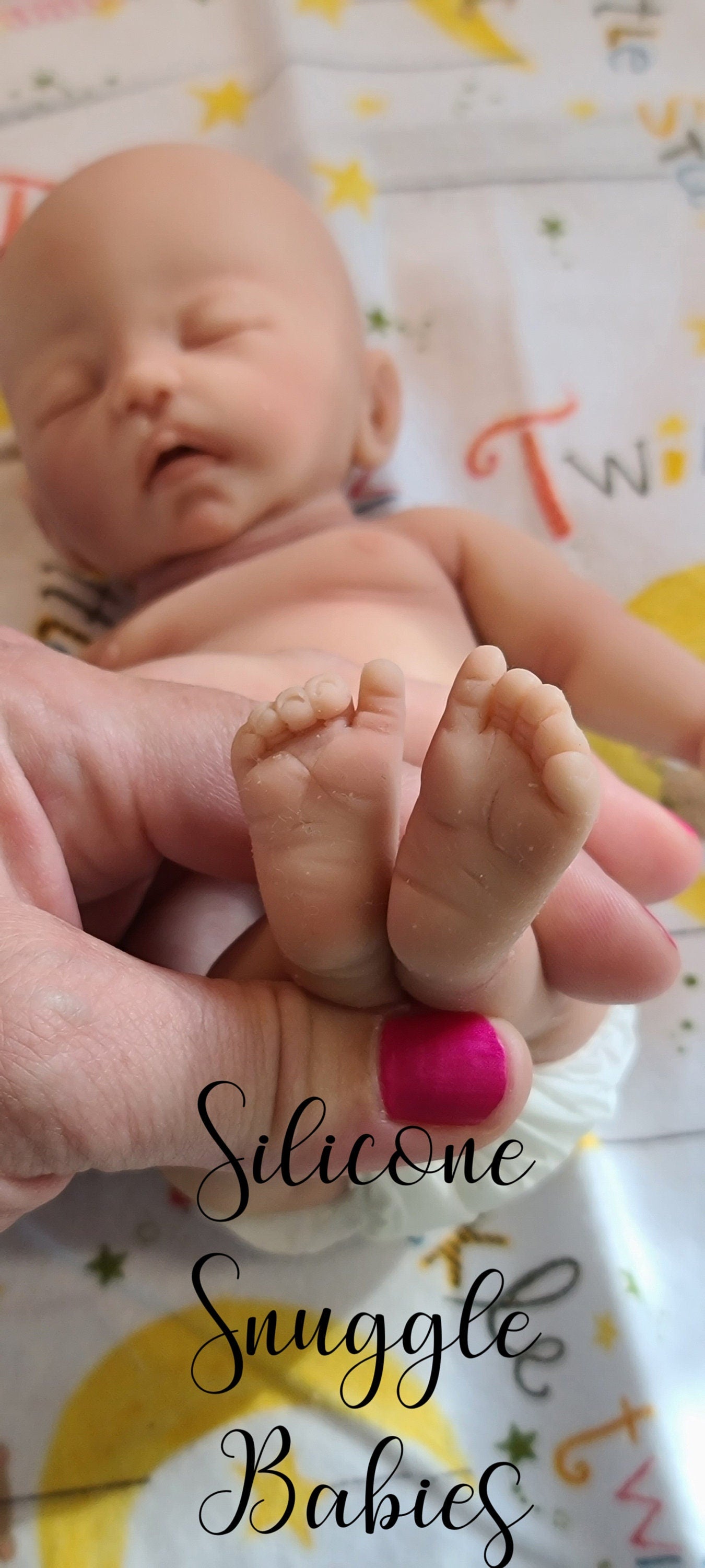 Silicone Baby Doll Micro Preemie Miniature "Izzy" Handmade in USA Reborn Therapy or Gift Children Full Body