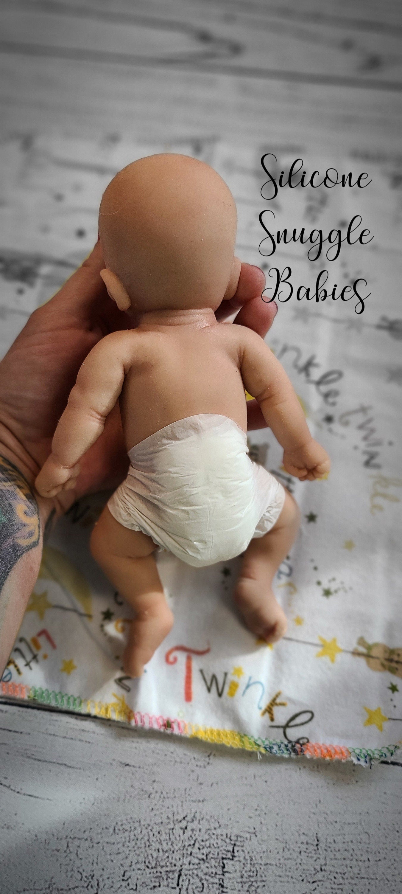 Silicone Baby Doll Micro Preemie Miniature "Izzy" Handmade in USA Reborn Therapy or Gift Children Full Body