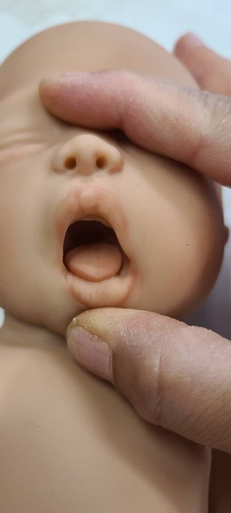 Silicone Baby Doll Preemie "Charlie" Choice of Boy or Girl Handmade in USA Reborn Therapy or Gift Children Full Body