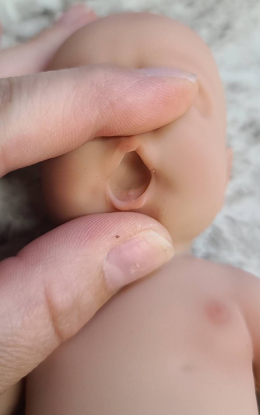 Silicone Baby Doll Micro Preemie Miniature "Jamie" boy Handmade in USA Reborn Therapy or Gift Children Full Body