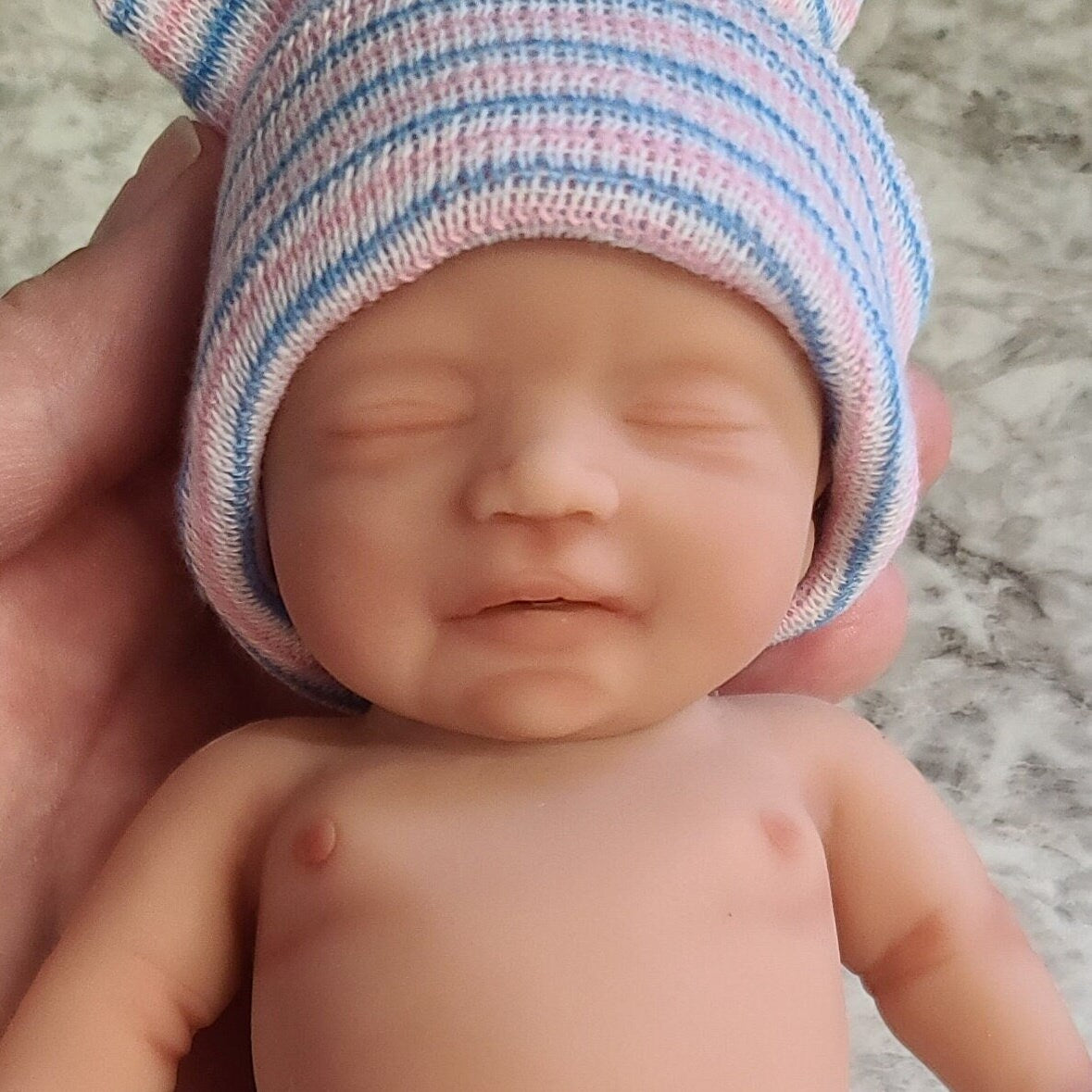 Silicone Baby Doll Micro Preemie Miniature "Madison" or "Matthew" Handmade in USA Reborn Therapy or Gift Children Full Body
