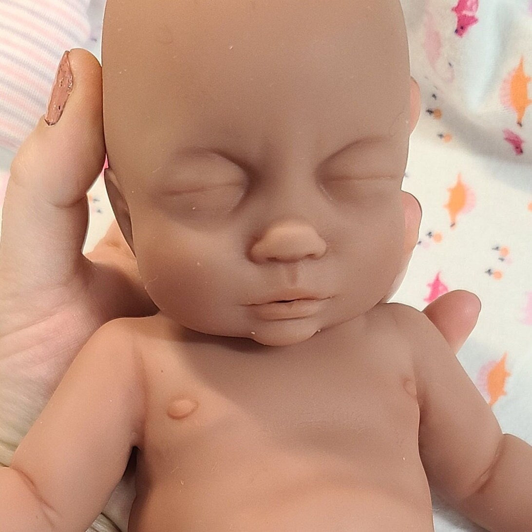 Silicone Baby Doll Micro Preemie "Willow" or "William" Handmade in USA Reborn Therapy or Gift Children Full Body