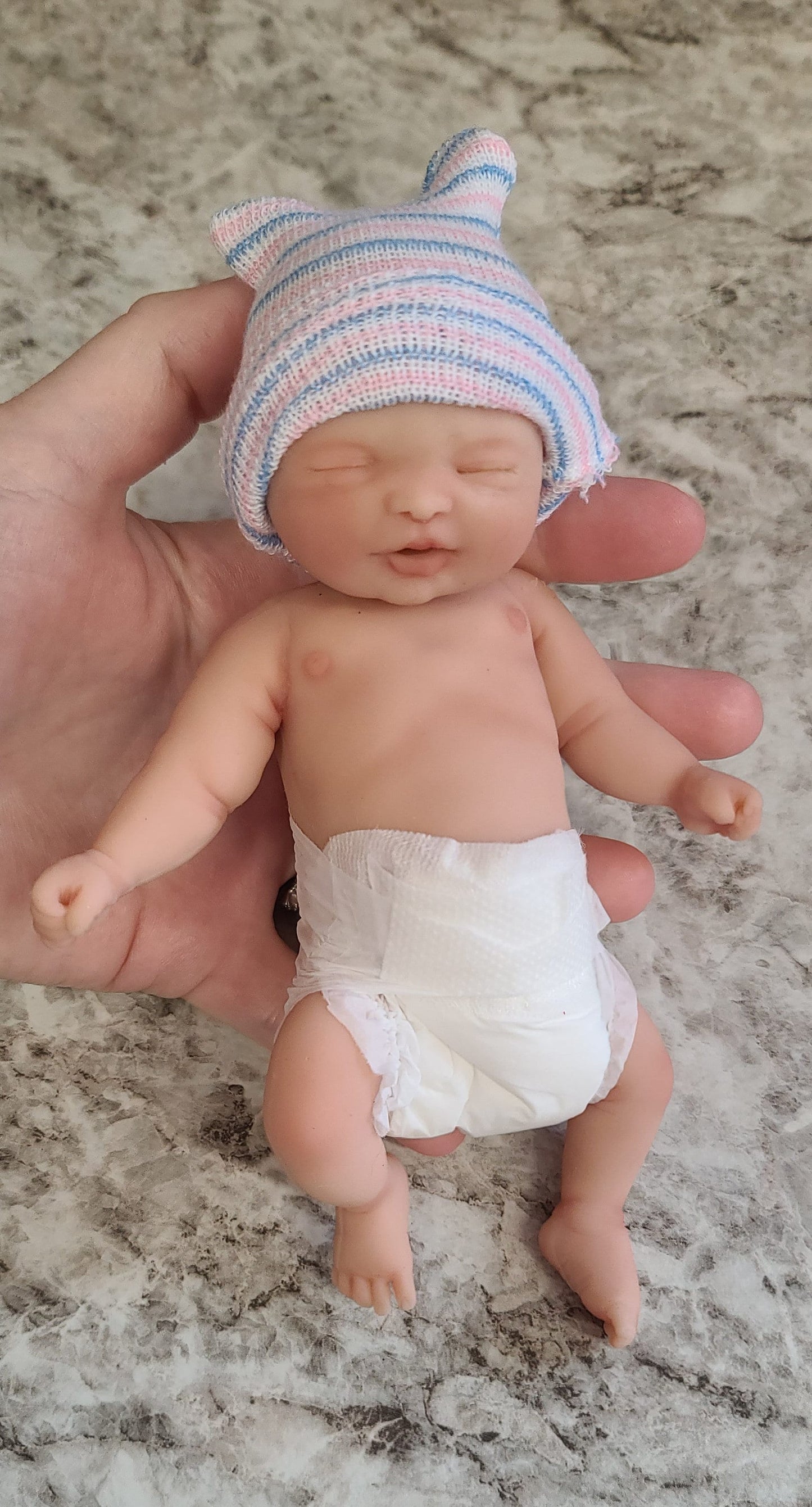 Drink and Wet Silicone Baby Girl Doll 7 inch "Kayla"