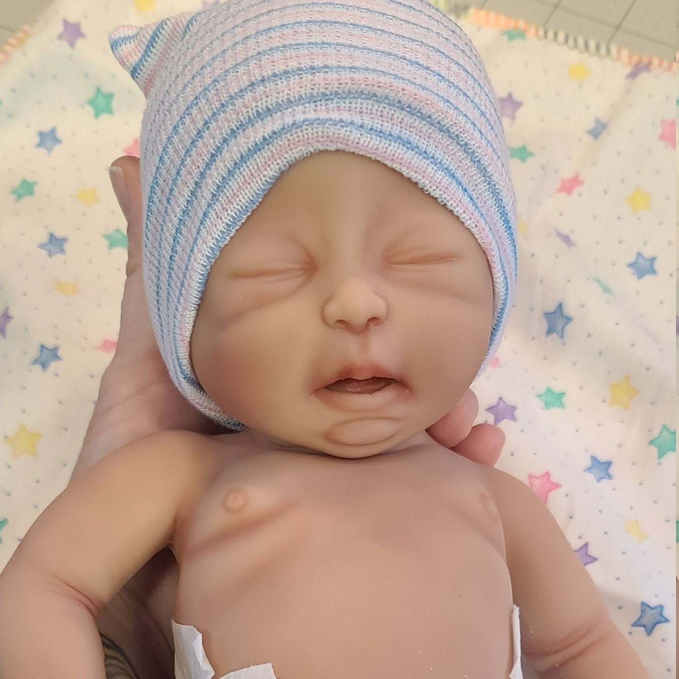 Silicone Baby Doll Micro Preemie "Lincoln" or "Liberty" Handmade in USA Reborn Therapy or Gift Children Full Body