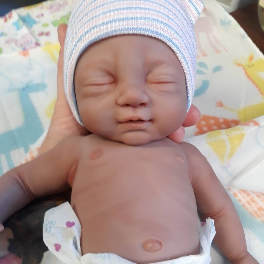 Silicone Baby Doll Preemie "Tabitha" or "Tony" Handmade in USA Reborn Therapy or Gift Children Adult Full Body