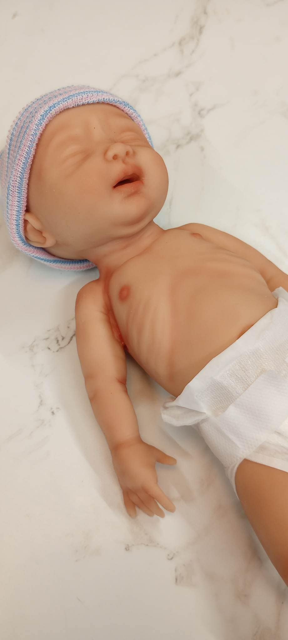 Silicone Baby Doll Micro Preemie "Olivia" Handmade in USA Reborn Therapy or Gift Children Full Body