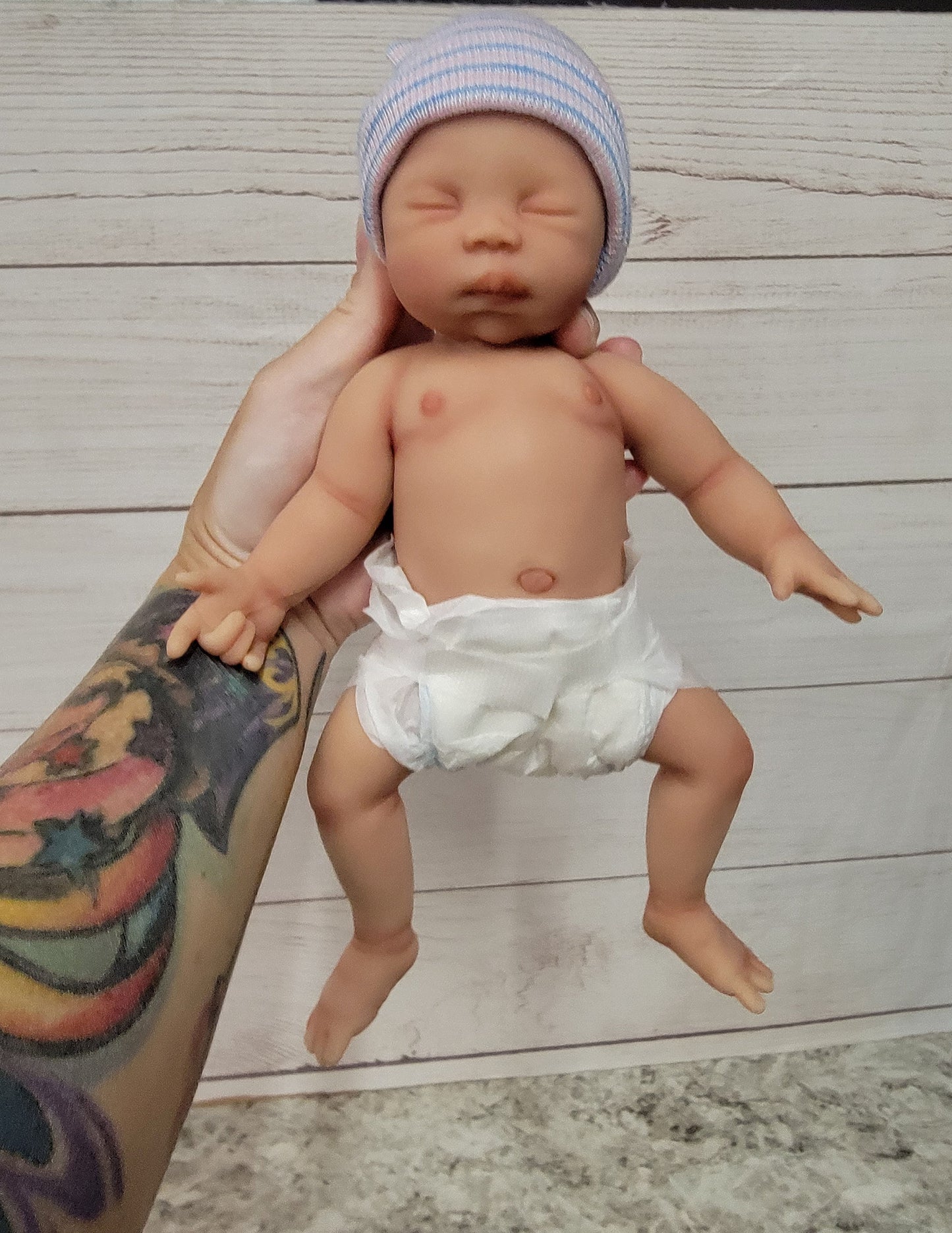 Silicone Baby Doll Micro Preemie "Casey" Choice of boy or girl Handmade in USA Reborn Therapy or Gift Children Full Body