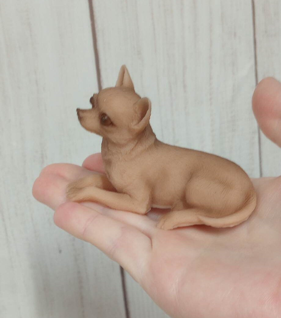 Silicone Chihuahua Dog Therapy Gift Children Adult Full Body