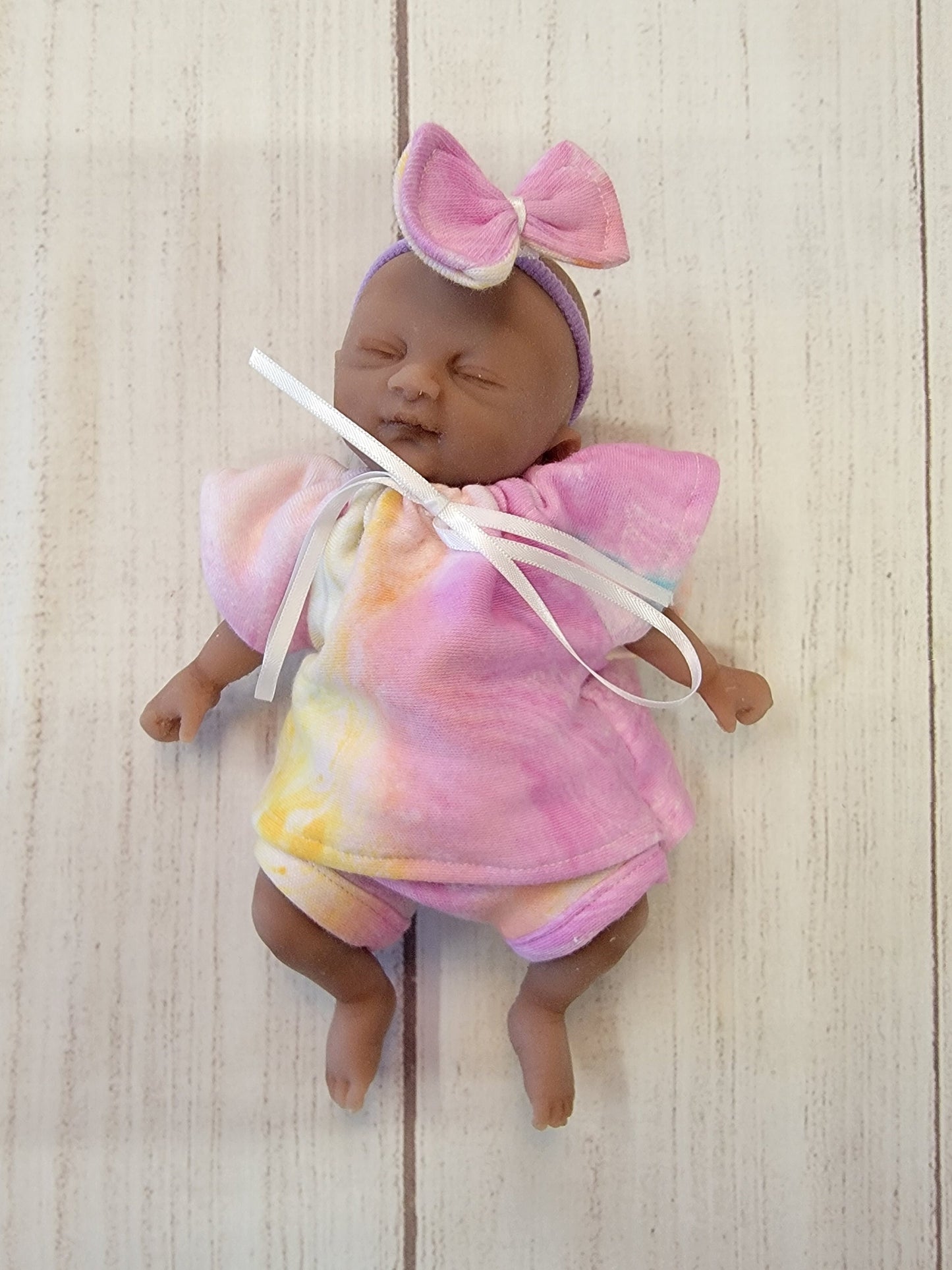 3 Piece Flutter Sleeves Top with Bottom and Bow Headband Outfit