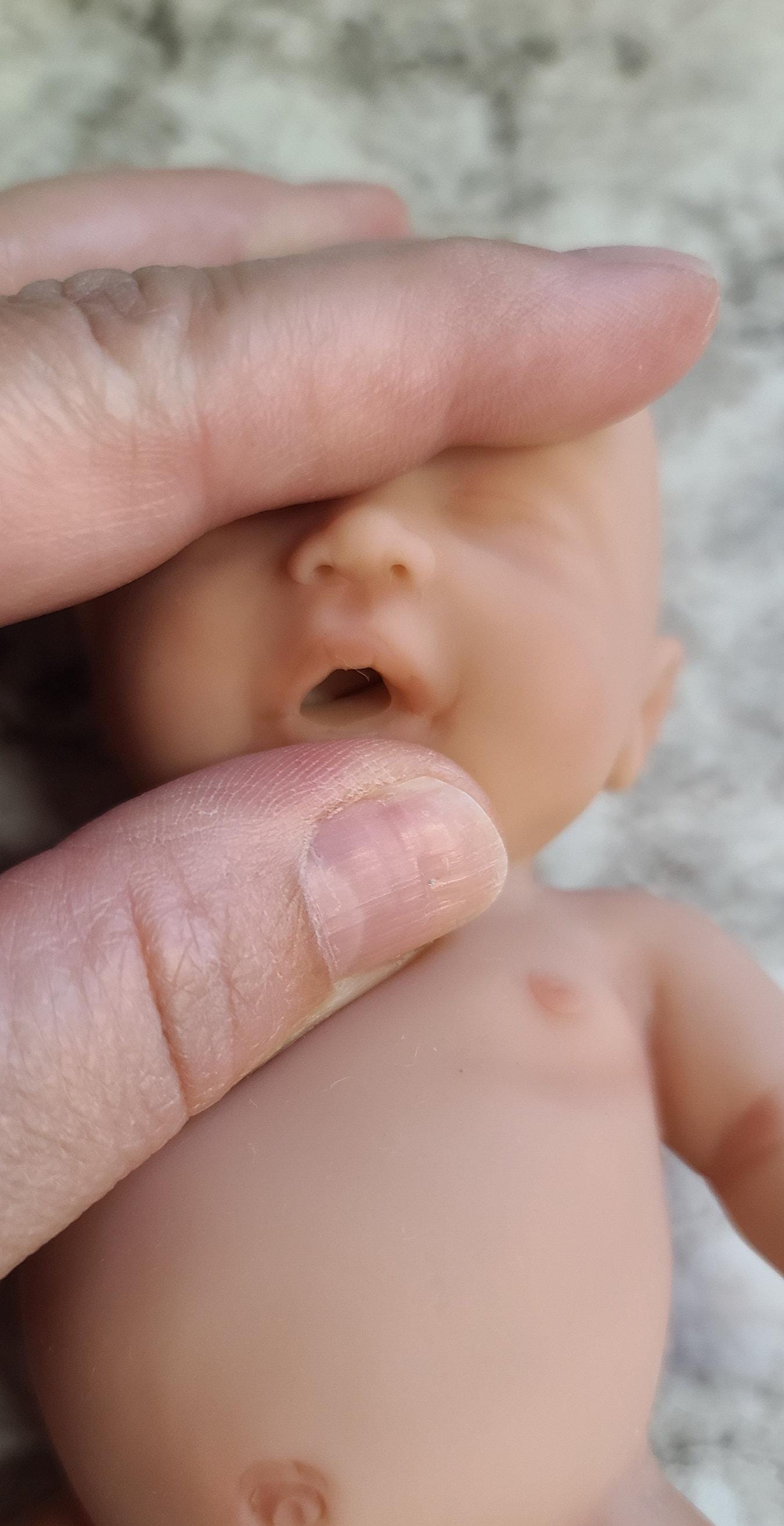 Silicone Baby Doll Micro Preemie Miniature "Madison" or "Matthew" Handmade in USA Reborn Therapy or Gift Children Full Body
