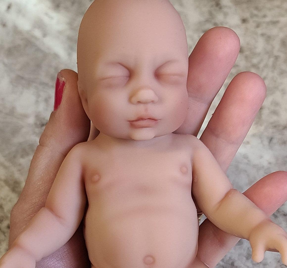 Silicone Baby Doll Micro Preemie Miniature "Willow" Handmade in USA Reborn Therapy or Gift Children Full Body