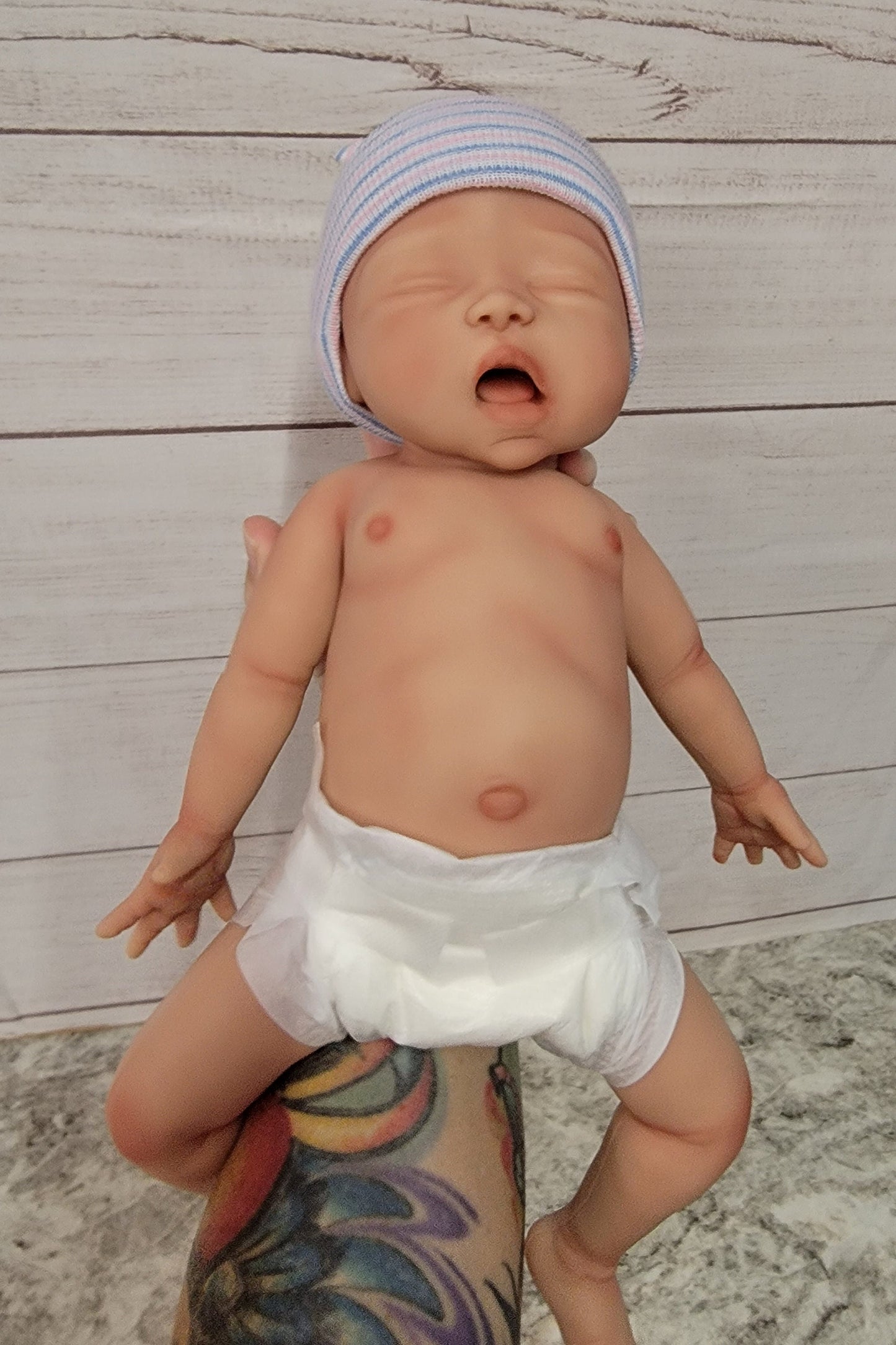 Silicone Baby Doll Preemie "Charlie" Choice of Boy or Girl Handmade in USA Reborn Therapy or Gift Children Full Body