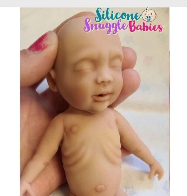 Silicone Baby Doll Micro Preemie Miniature "Penelope" Handmade in USA Reborn Therapy or Gift Children Full Body