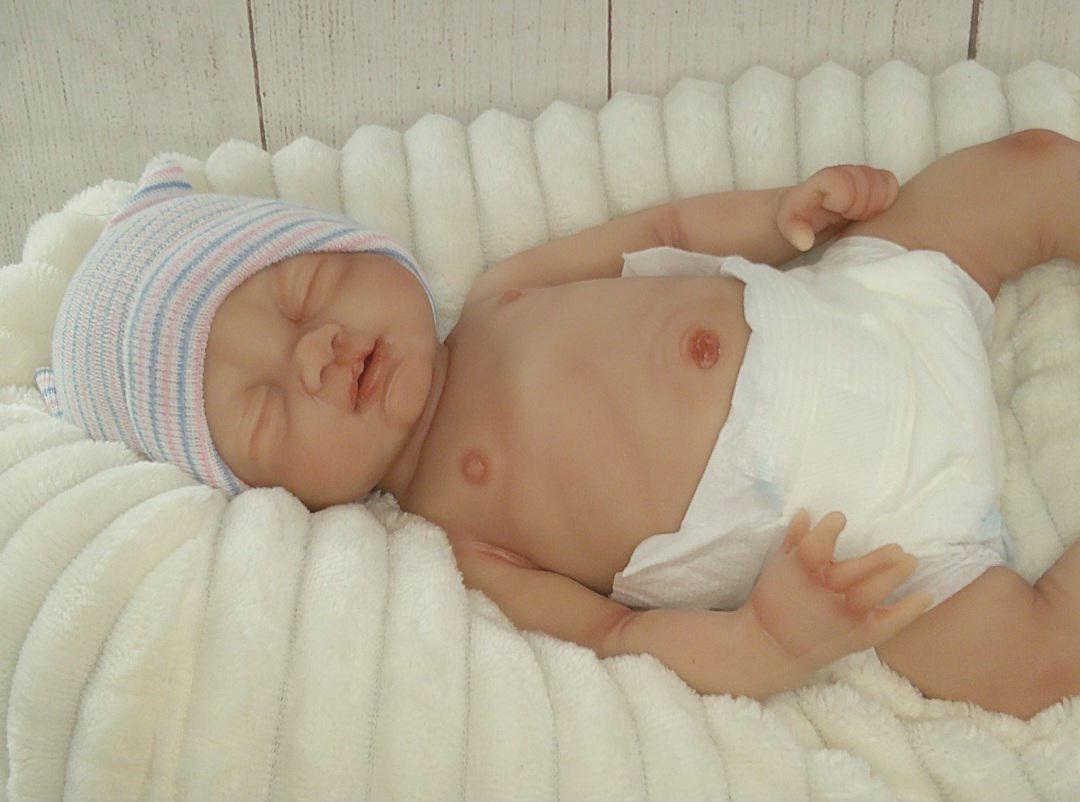 Silicone Baby Doll Preemie "Tabitha" or "Tony" Handmade in USA Reborn Therapy or Gift Children Adult Full Body