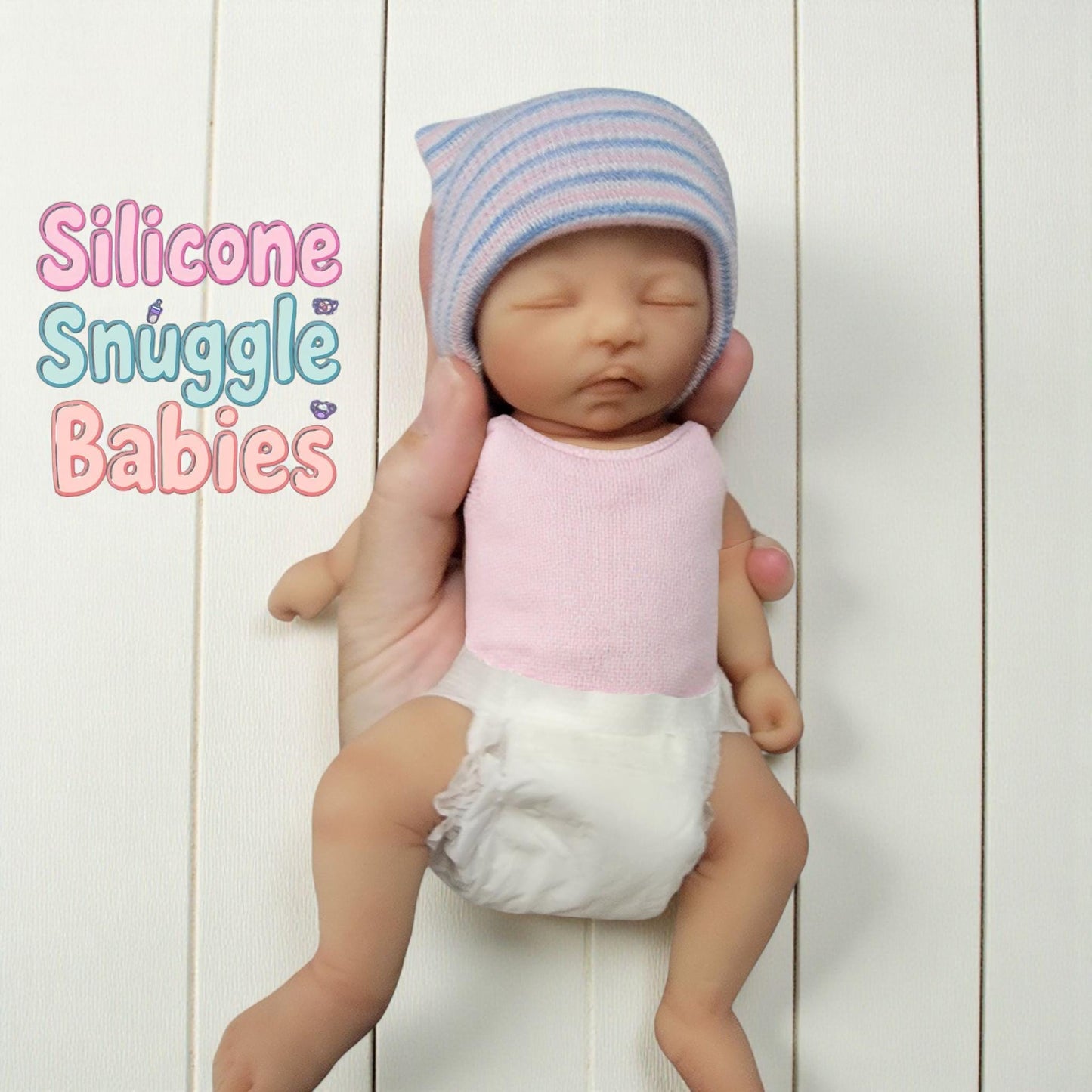 Full Body Silicone Baby Doll 8 inch "Izzy"