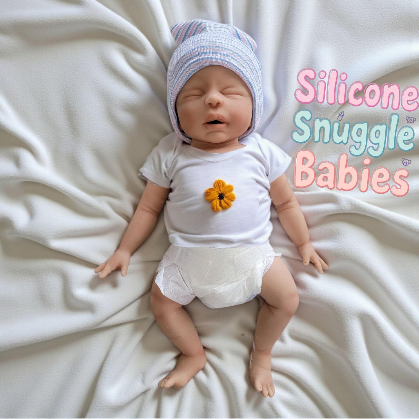 Full Body Silicone Baby Doll 14 inch "Sabrina" or "Sebastian"