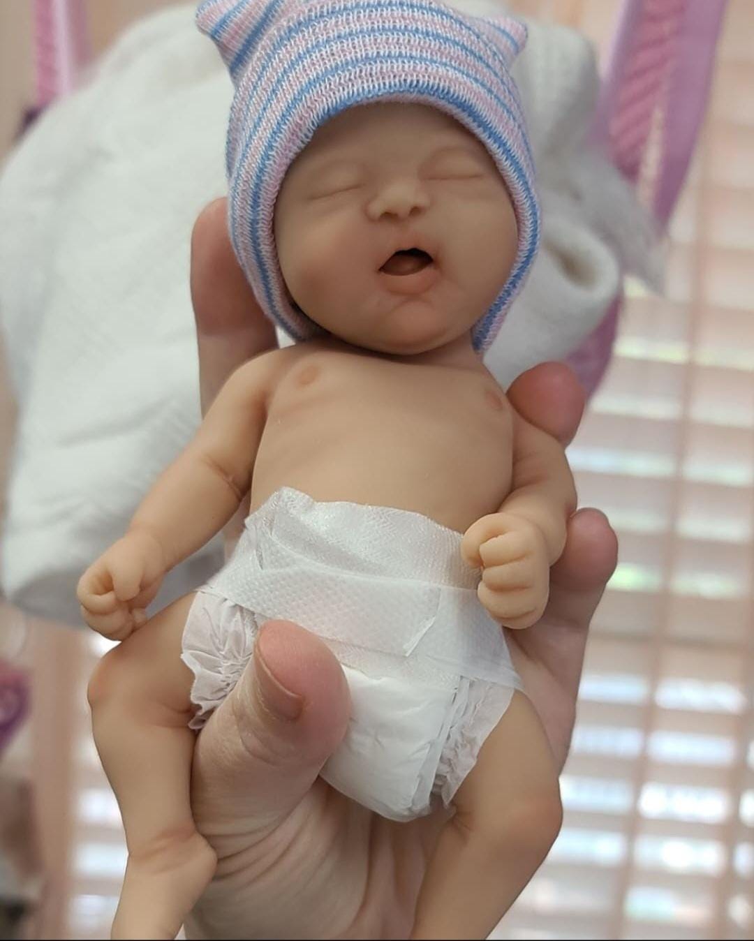 Drink and Wet Silicone Baby Doll 7 inch "Jackson" or "Jada"