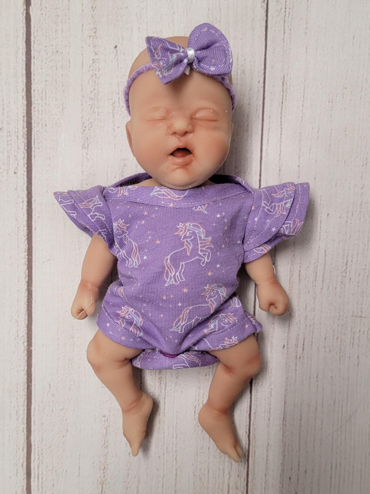 Full Body Silicone Baby Doll 7 inch Girl "Jada"