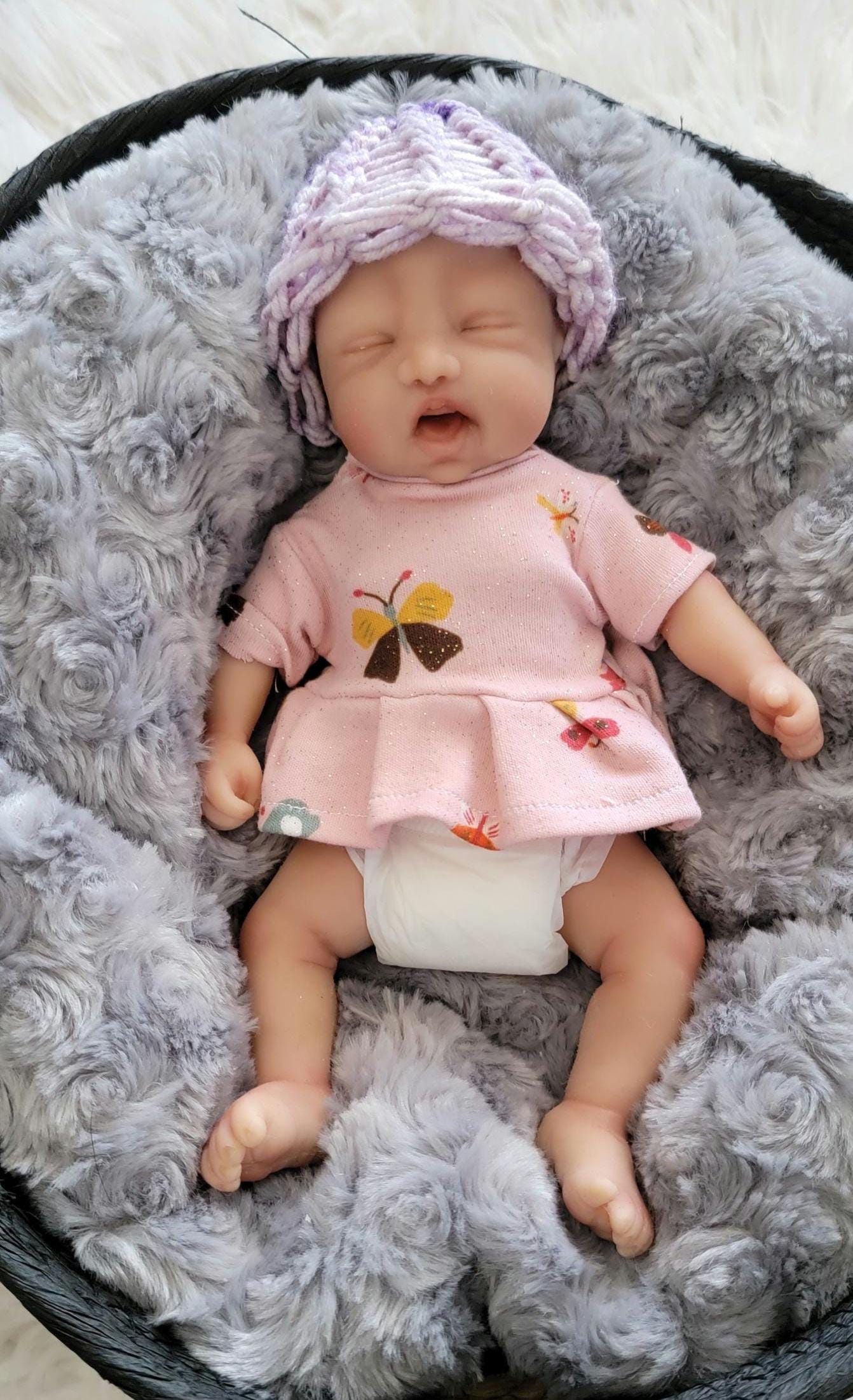 Drink and Wet Silicone Baby Girl Doll 9 inch "Harper"