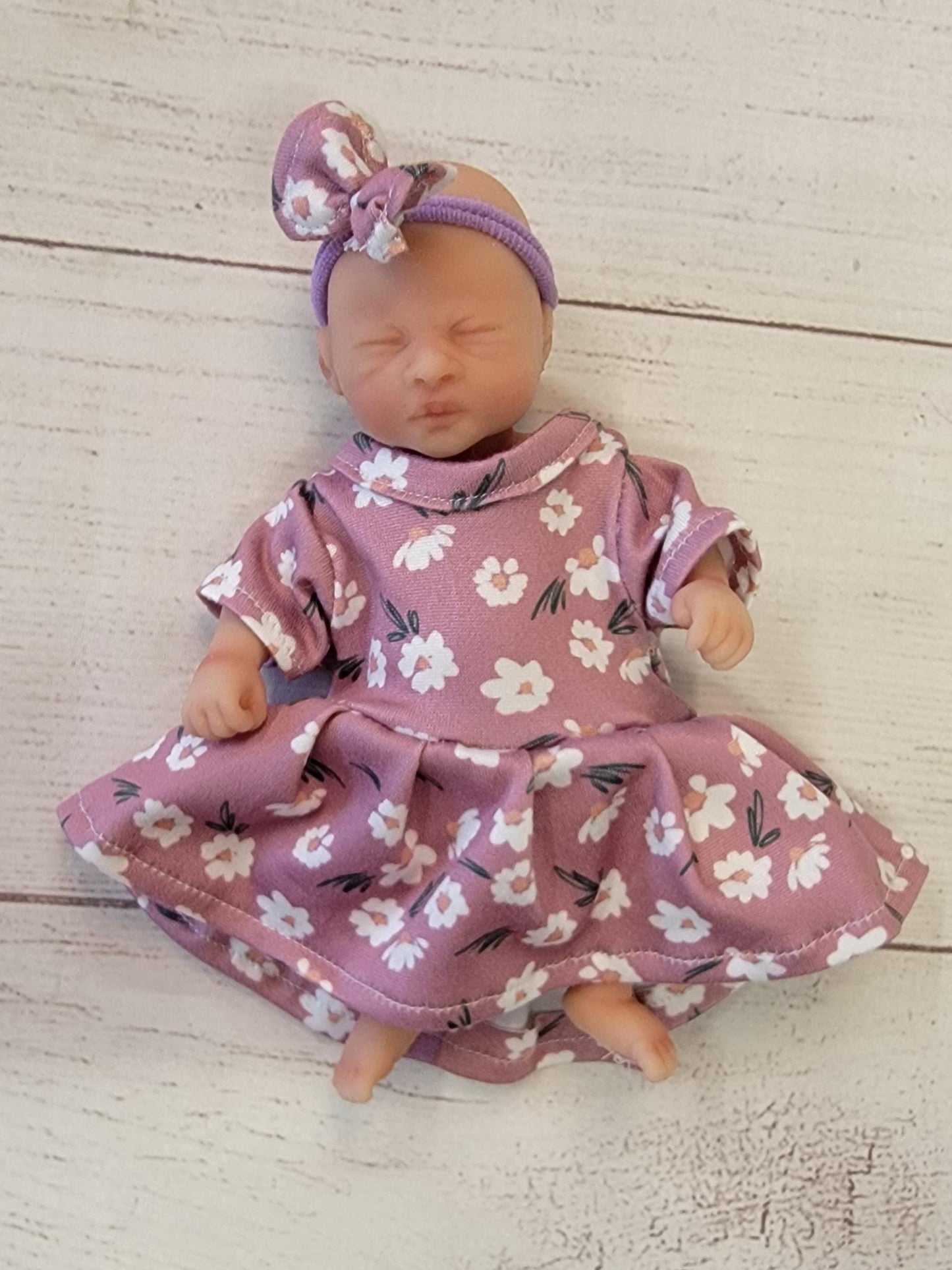Full Body Silicone Baby Doll 6 inch Girl "Blake"