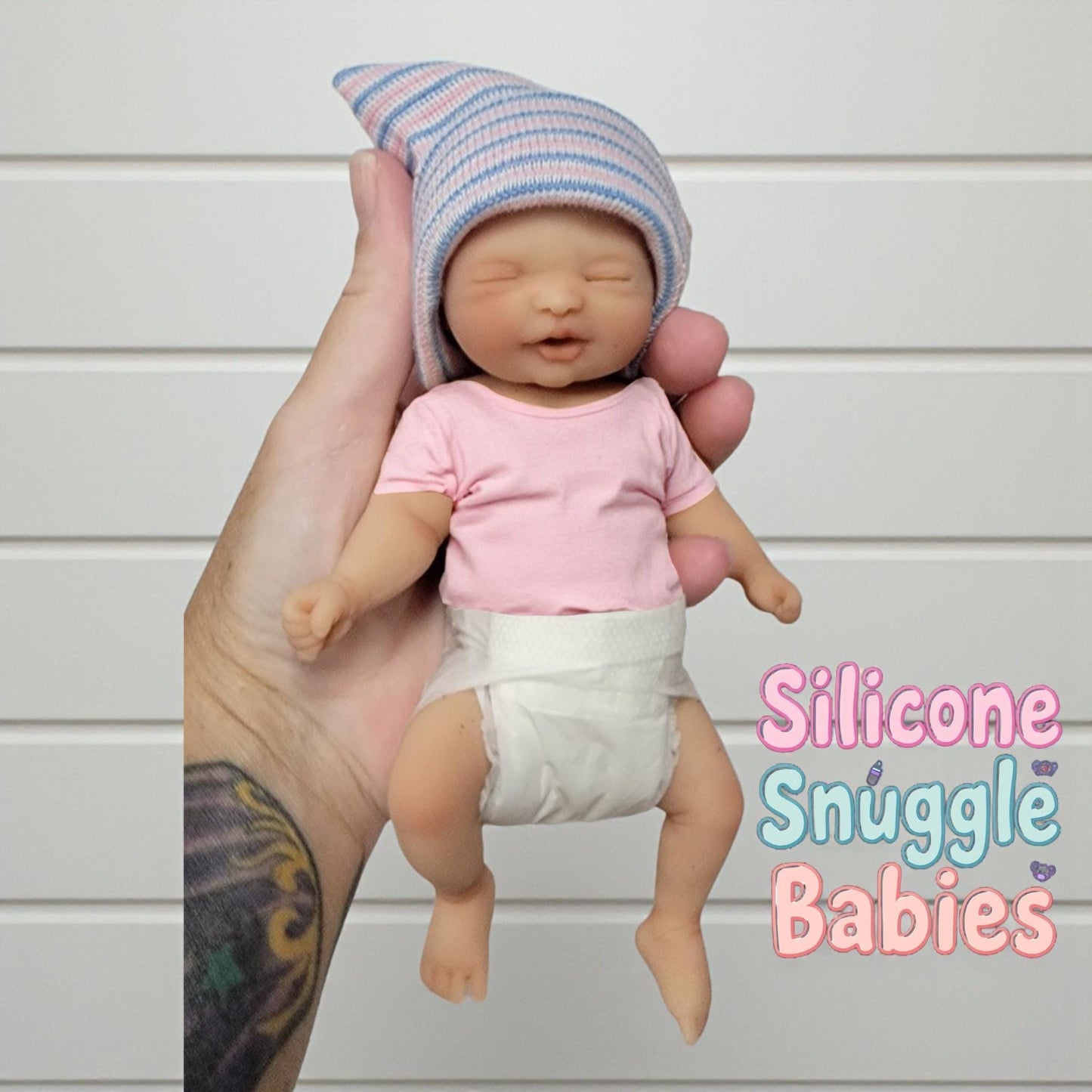 Full body Silicone Baby Girl Doll 7 inch "Kayla"