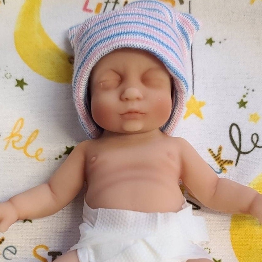 Silicone Baby Doll Micro Preemie Miniature "Willow" Handmade in USA Reborn Therapy or Gift Children Full Body