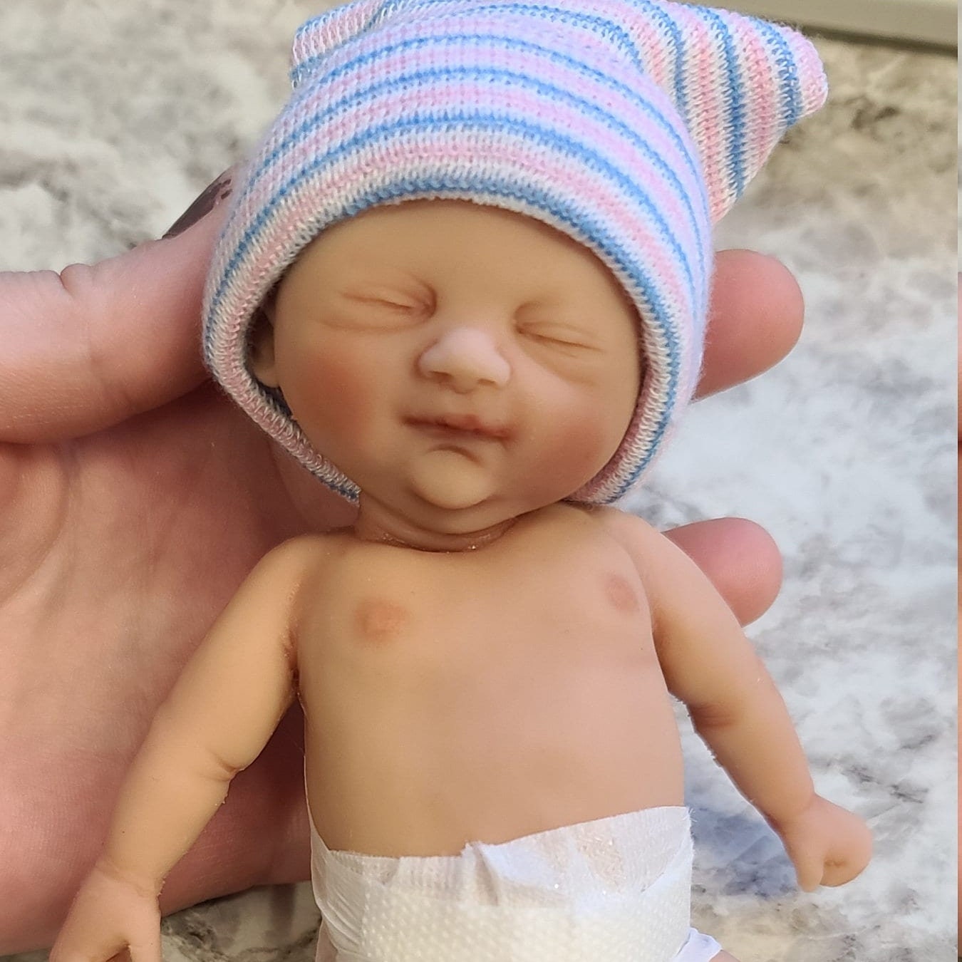 Drink and Wet Silicone Reborn Baby Doll 6 inches "Tobi"