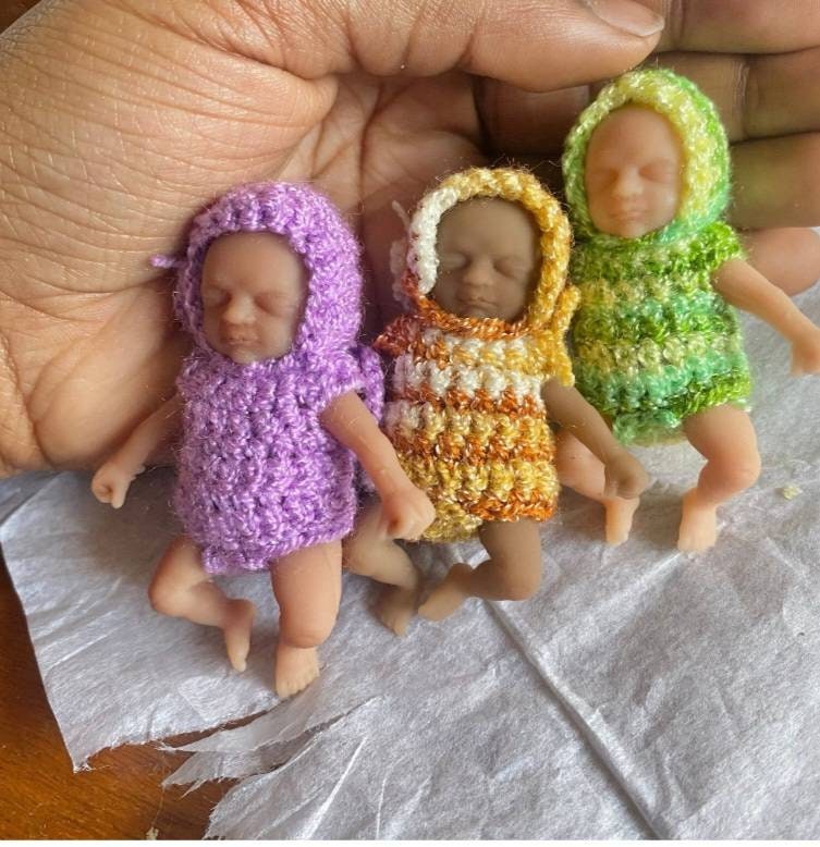 Miniature Silicone Baby Doll "Bailey" Handmade in USA Reborn Therapy or Gift Children Full Body