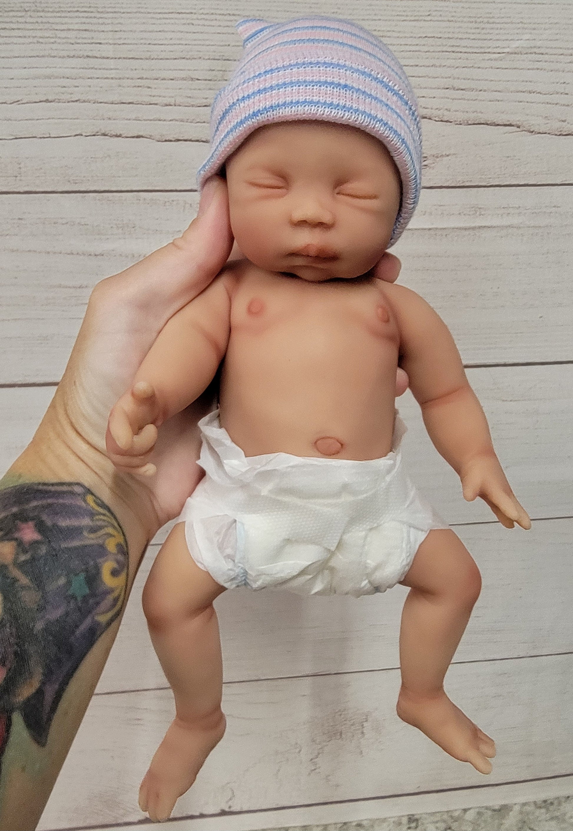 Silicone Baby Doll Micro Preemie "Casey" Choice of boy or girl Handmade in USA Reborn Therapy or Gift Children Full Body