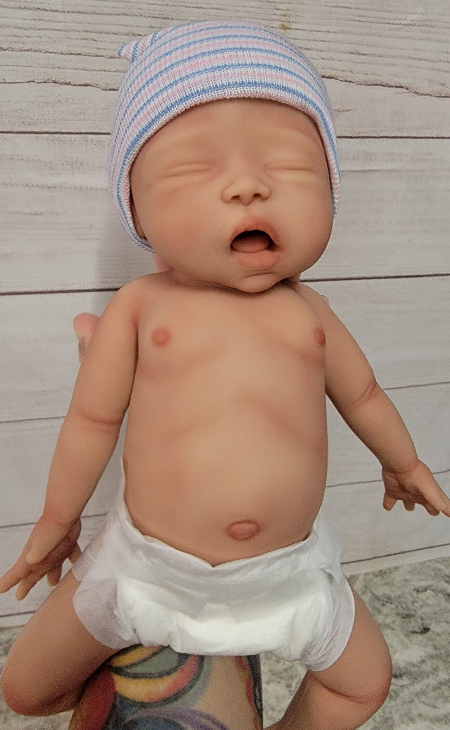 Silicone Baby Doll Preemie "Charlie" Choice of Boy or Girl Handmade in USA Reborn Therapy or Gift Children Full Body