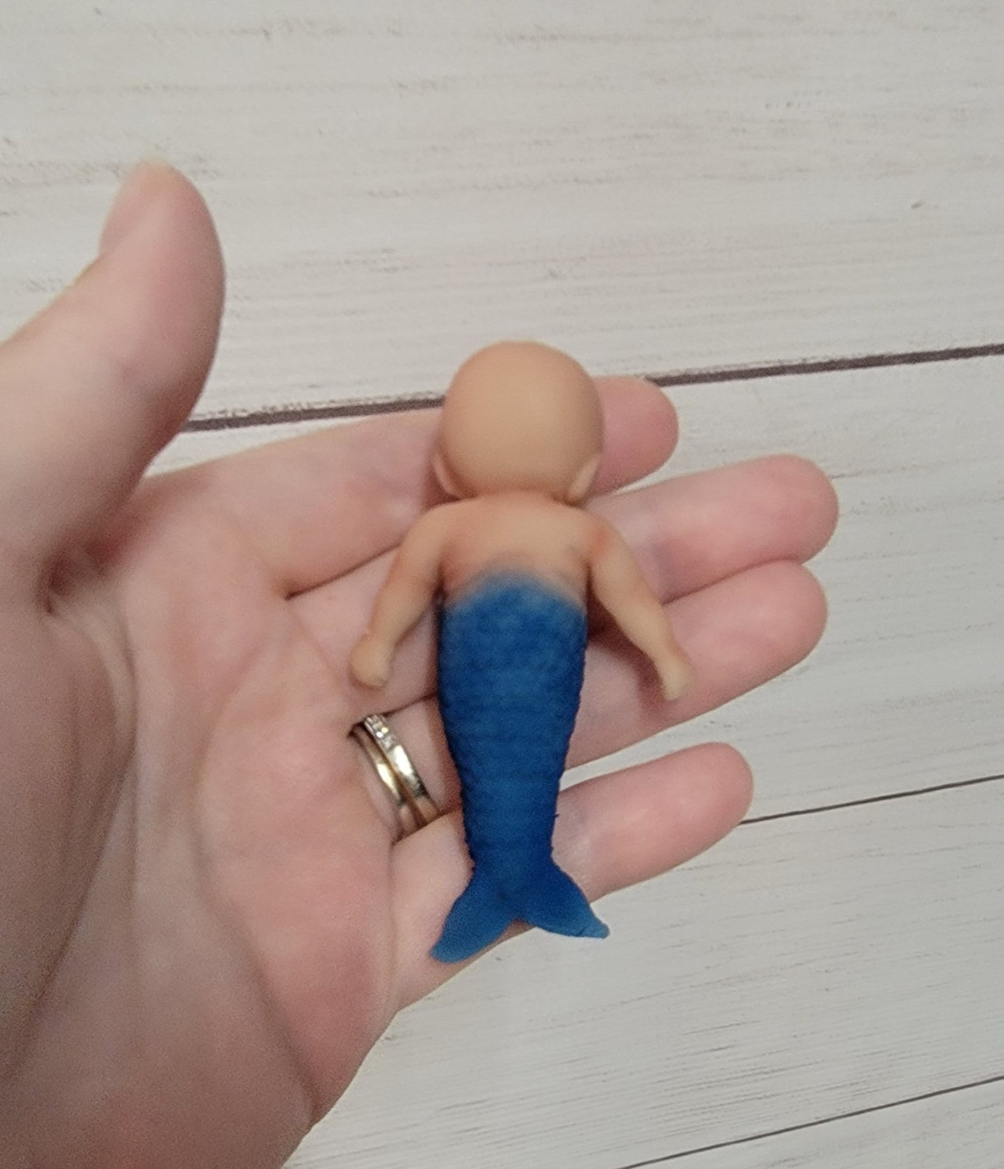 Authentic 3" Mermaid "Drew" Full Silicone Baby Doll New Realism Edition Handmade by Artist