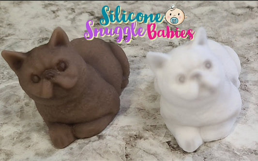 3" Silicone Persian Cat Full Body