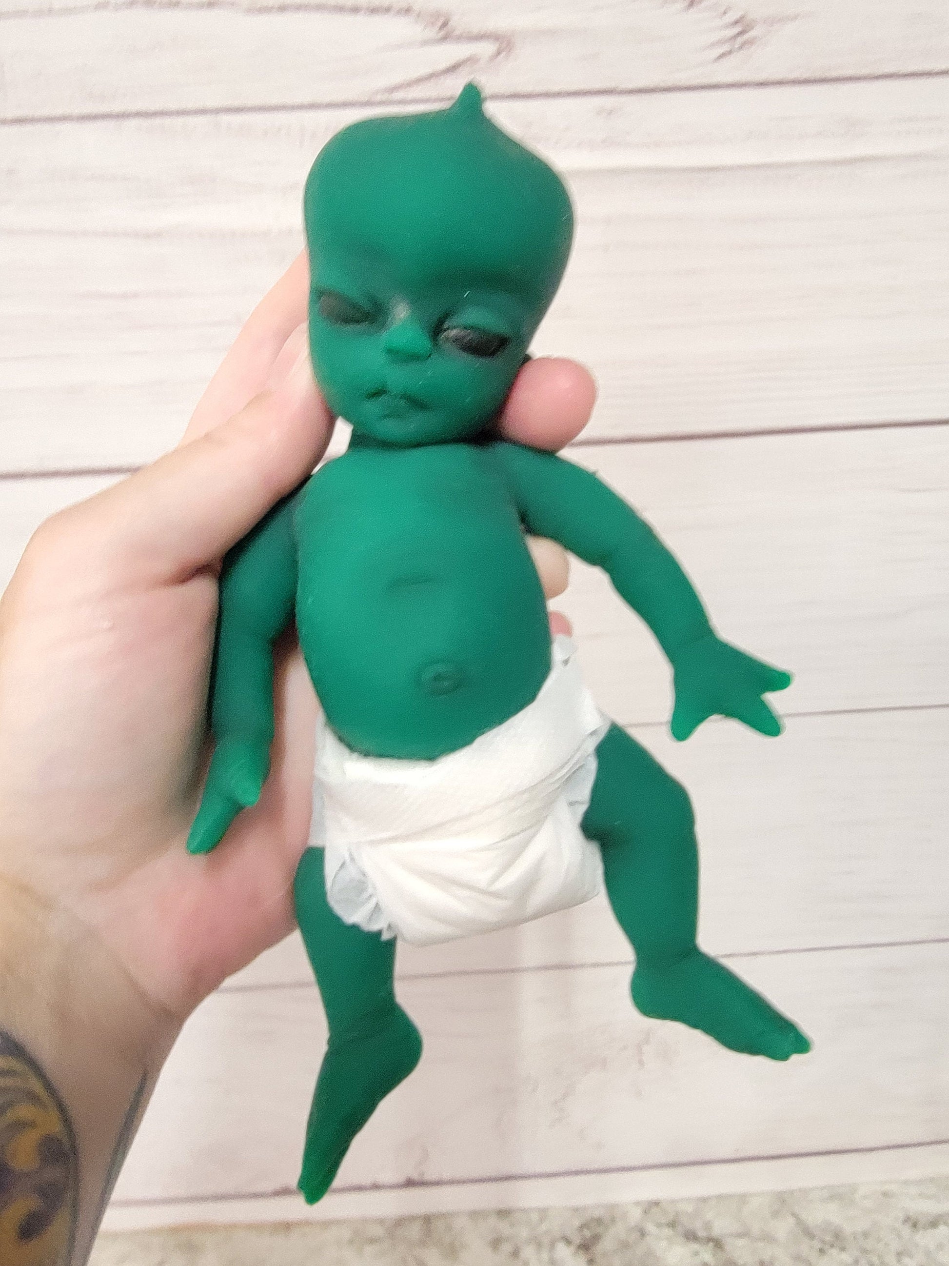 Handmade 7" Alien Silicone Baby Doll "Lunar" Enhanced Realism Edition