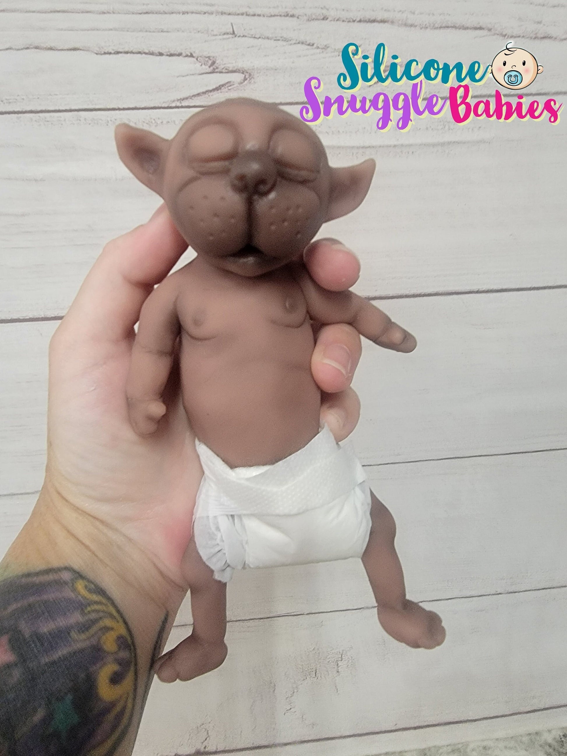 Silicone Baby Doll Werewolf "Wooby" Reborn Therapy Gift Children Adult Full Body
