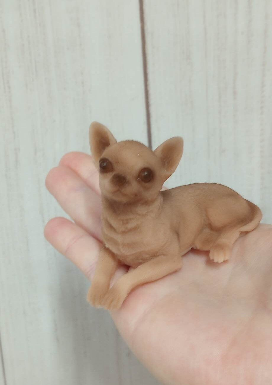 Silicone Chihuahua Dog Therapy Gift Children Adult Full Body