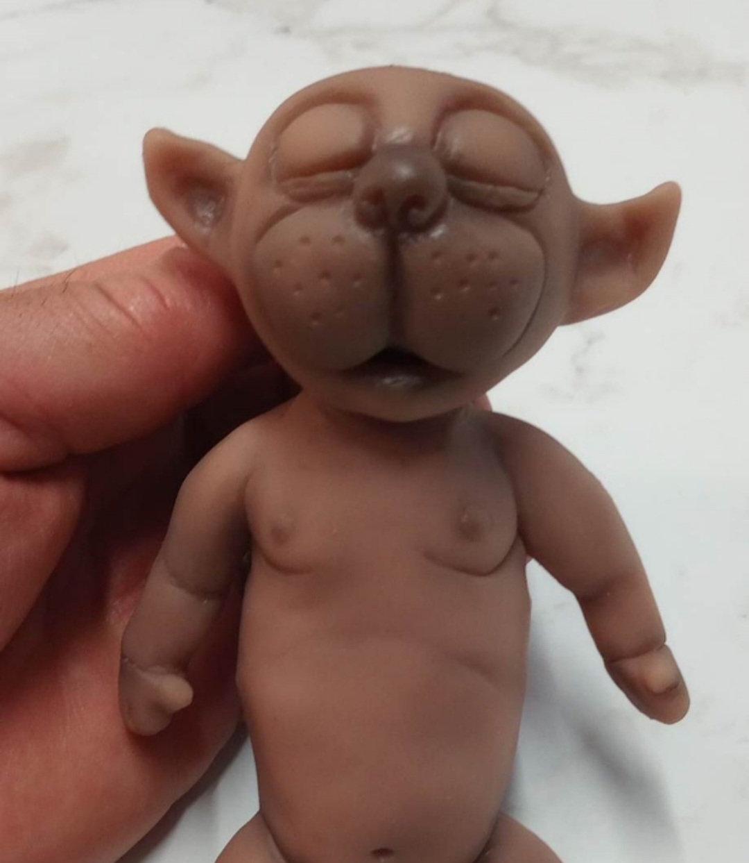 Silicone Baby Doll Werewolf "Wooby" Reborn Therapy Gift Children Adult Full Body