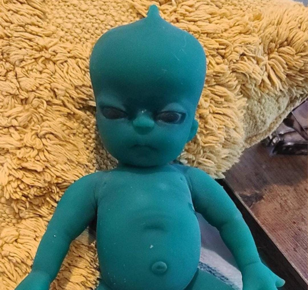 Silicone Alien "Lunar" Therapy Gift Children Adult Full Body