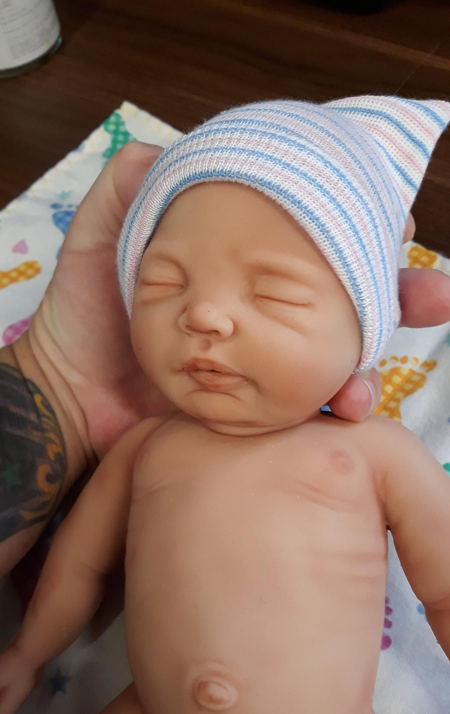 Silicone Baby Doll Micro Preemie "Charlotte" or "Carter" Handcrafted in the USA Full Body Reborn Therapy or Gift Children Full Body