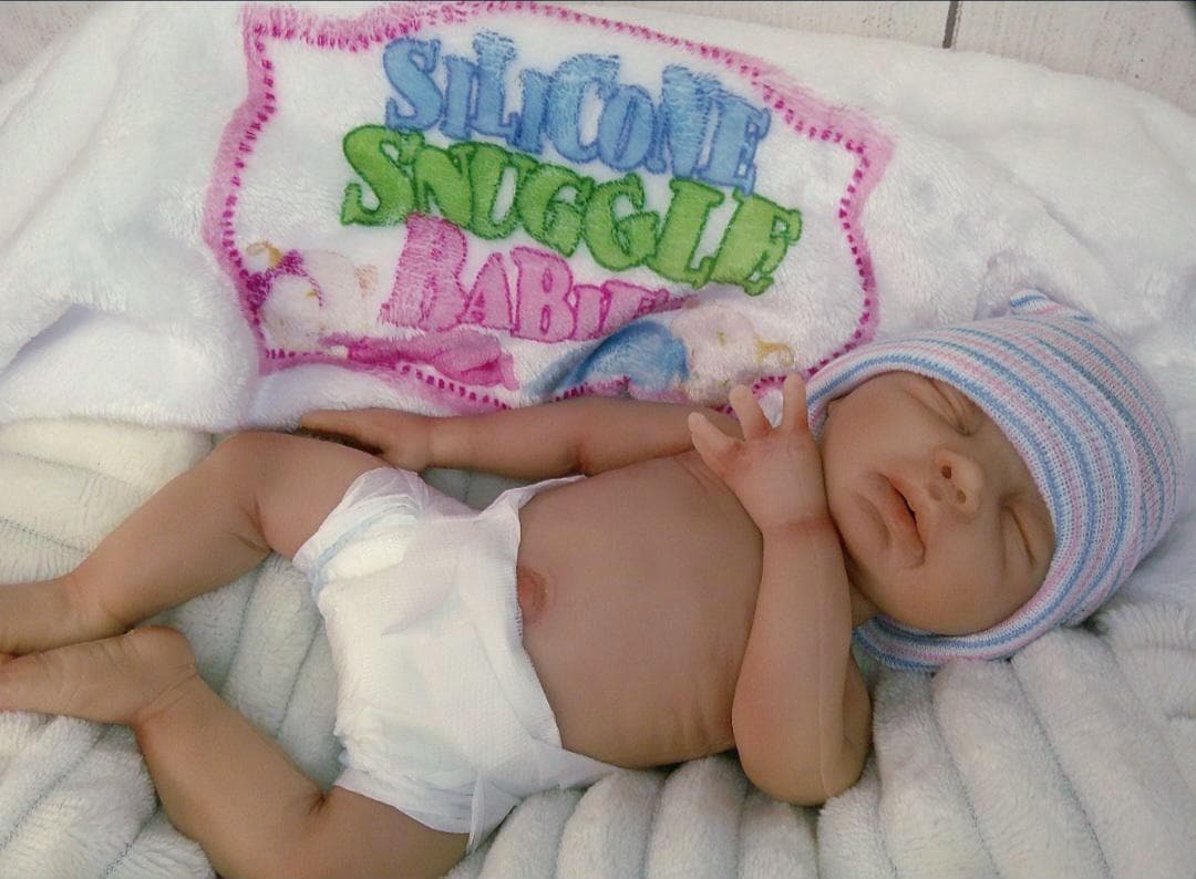 Silicone Baby Doll Micro Preemie "Charlotte" or "Carter" Handcrafted in the USA Full Body Reborn Therapy or Gift Children Full Body
