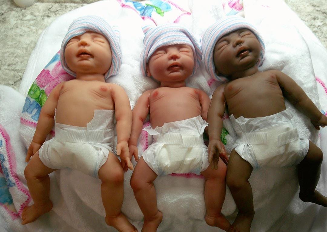 Silicone Baby Doll Micro Preemie "Charlotte" or "Carter" Handcrafted in the USA Full Body Reborn Therapy or Gift Children Full Body