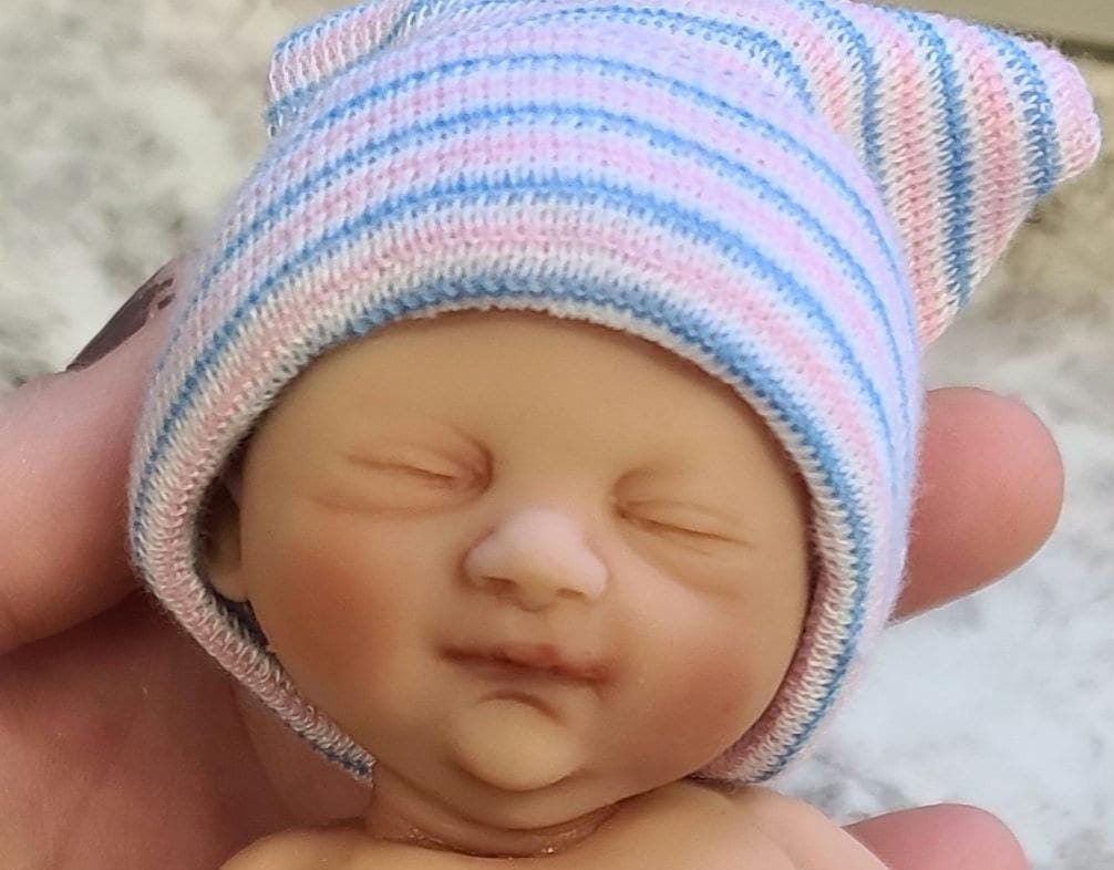 Full Body Silicone Reborn Baby Doll 6 inches "Tobi"