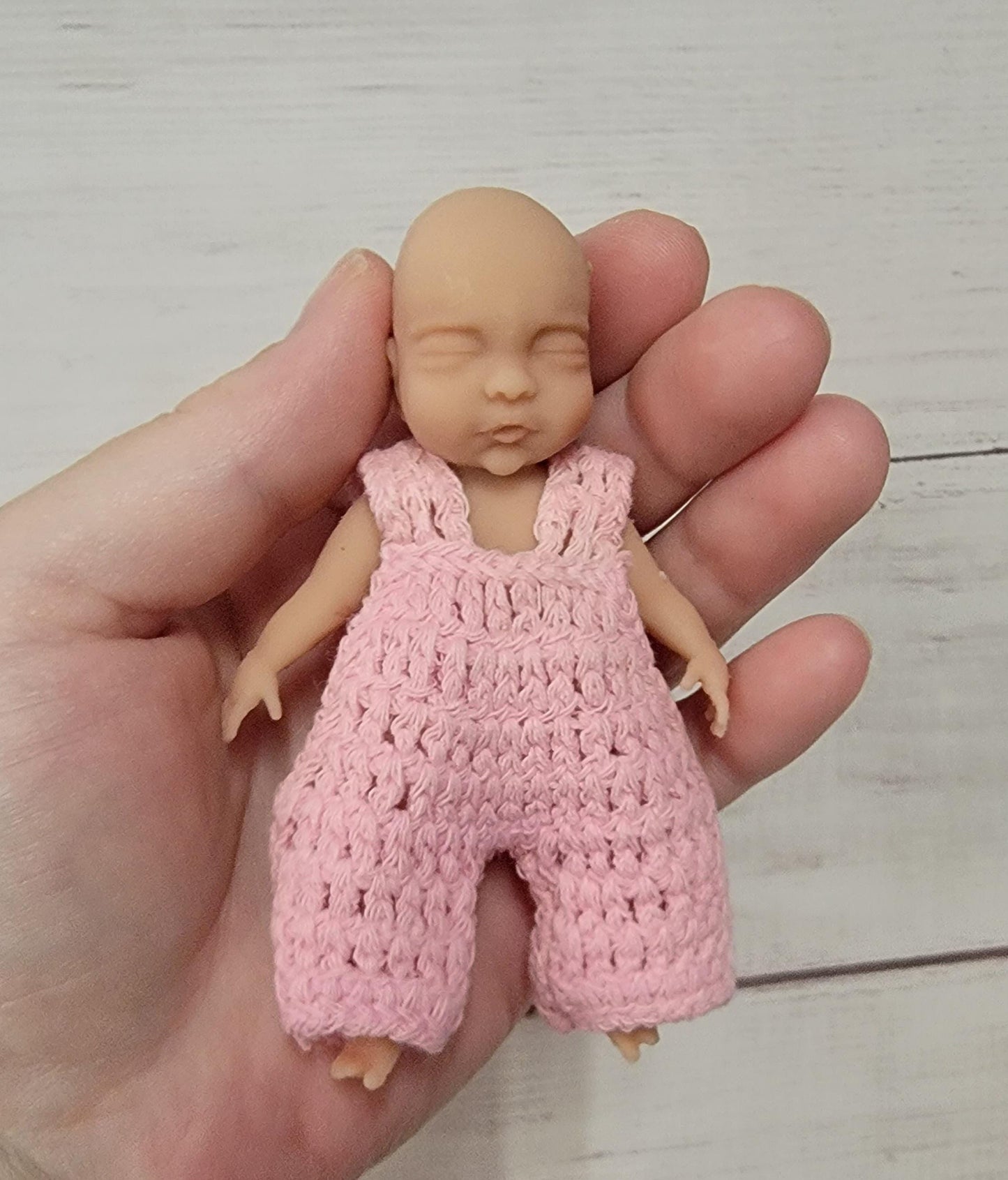 4" Silicone Baby Doll Micro Preemie Miniature Piper Handmade in USA Reborn Therapy or Gift Children Full Body