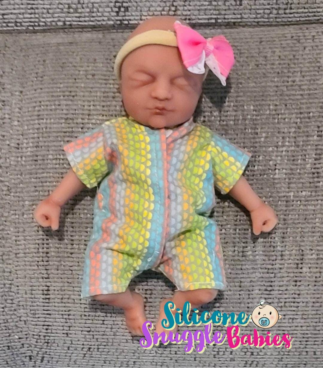 Full Body Silicone Baby Doll 7 inch "Bailey"