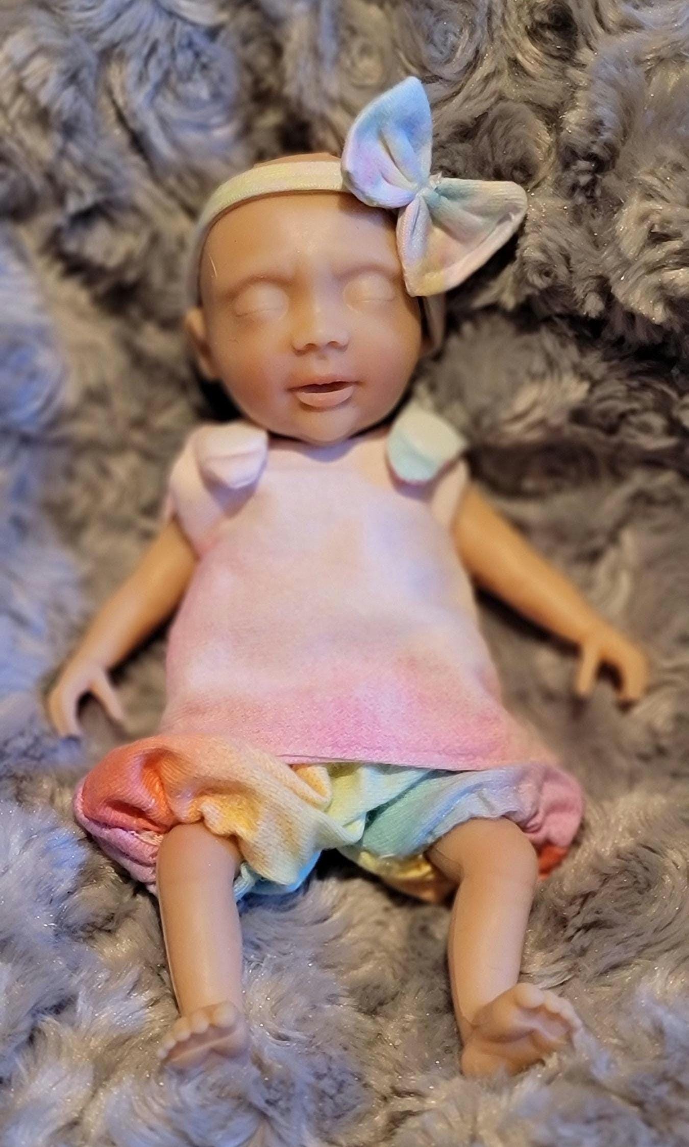 Silicone Girl Baby Doll 7 inch "Penelope" Enhanced Realism Edition