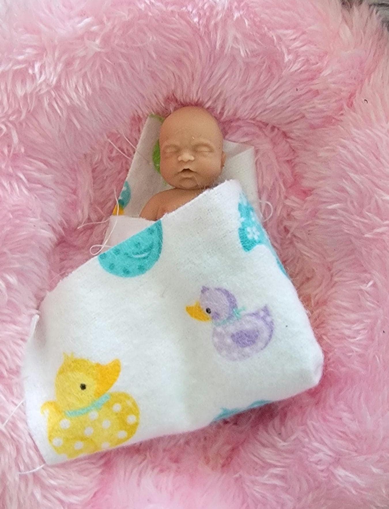 2.5" Miniature Silicone Baby Doll "Jamie" Boy or Girl Reborn Therapy or Gift Children Full Body