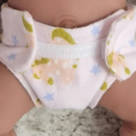 Handmade Flannel Baby Doll Diaper for 6 to 12 inch dolls