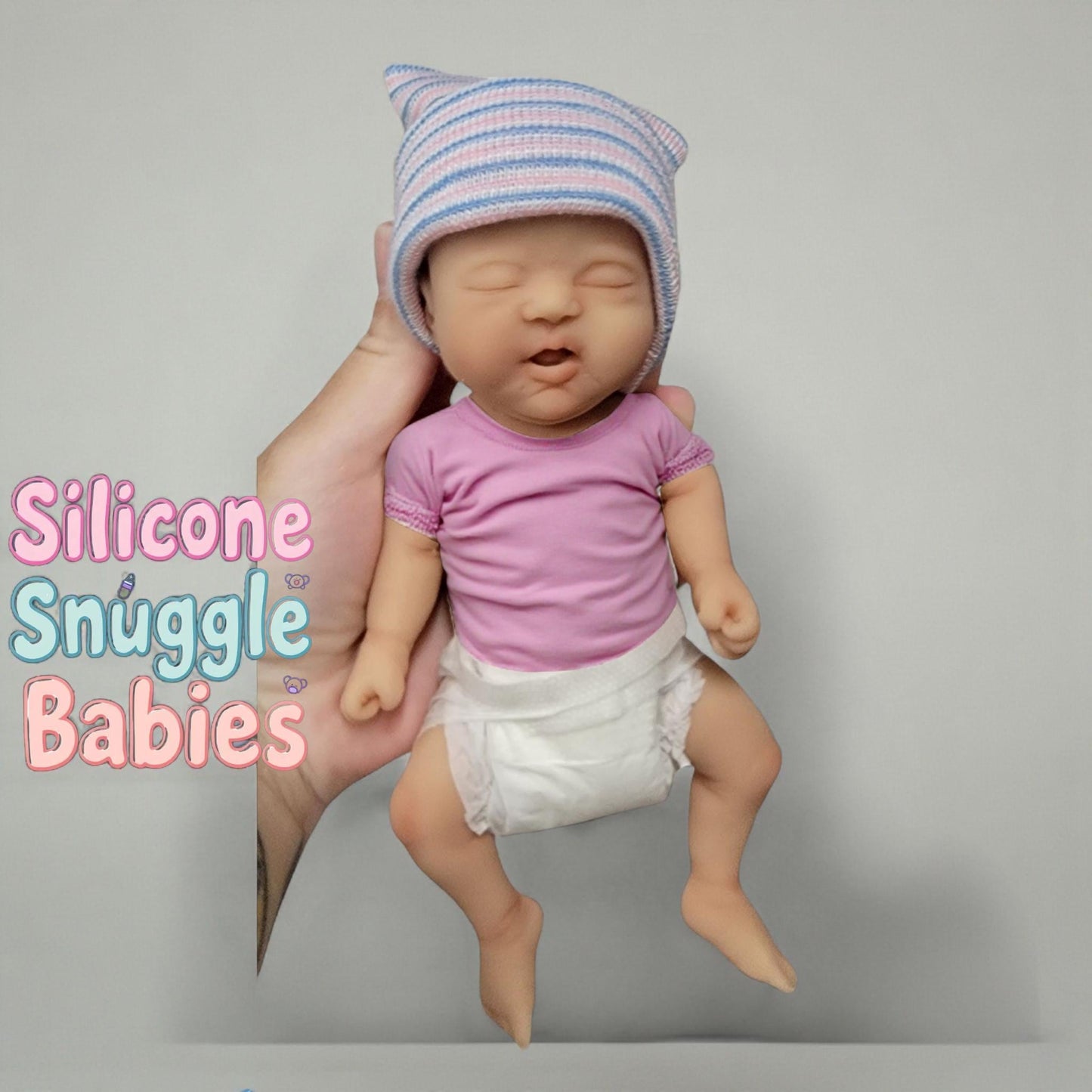 Full Body Silicone Baby Doll 7 inch Girl "Jada"