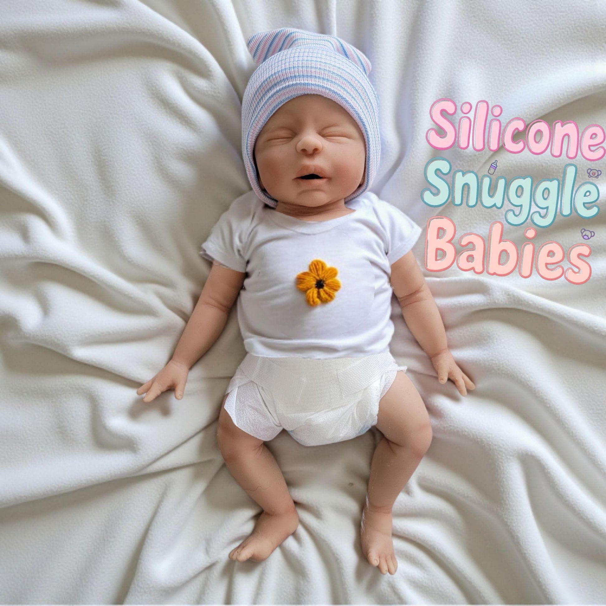 Full Body Silicone Baby Doll 14 inch "Sabrina" or "Sebastian"