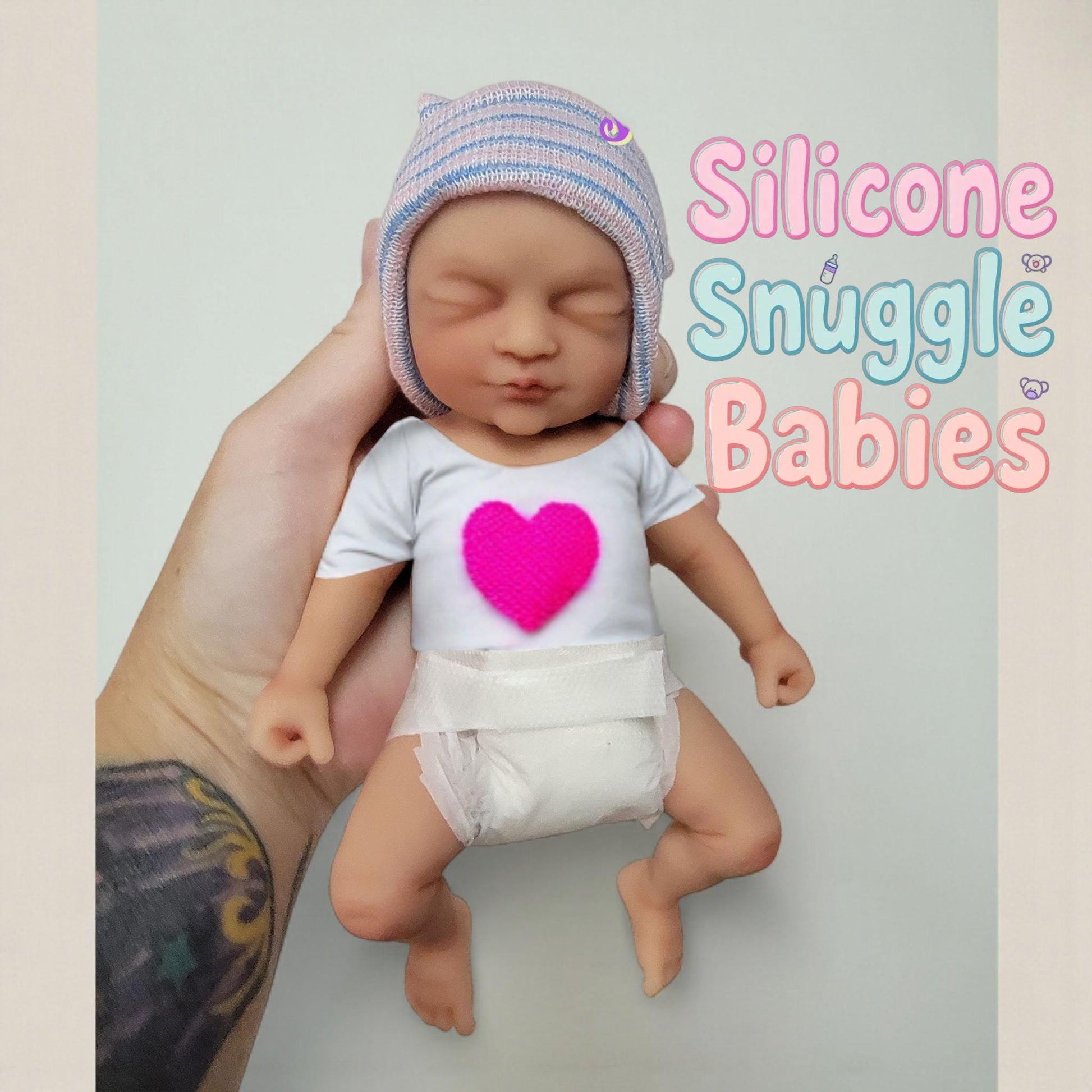 Full Body Silicone Baby Doll 7 inch "Bailey"
