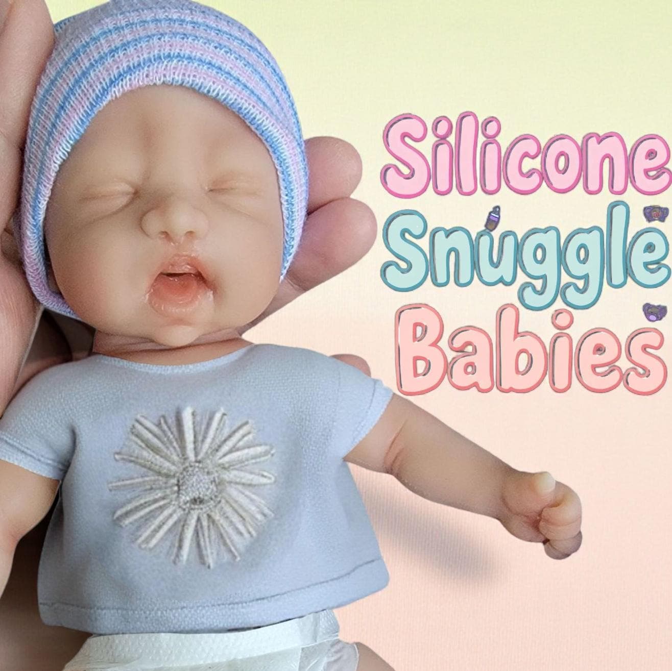 Full Body Silicone Baby Doll 9.5 inch "Harper"